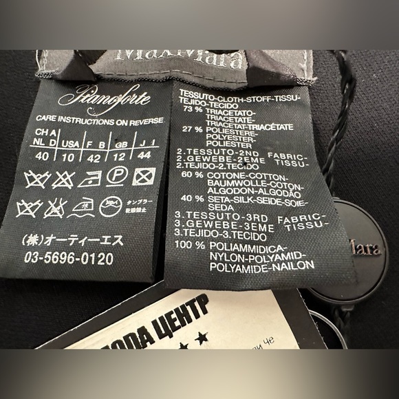 MaxMara little black dress, mini with silk bell sleves.  Size IT 44. New w/tags - Picture 5 of 9